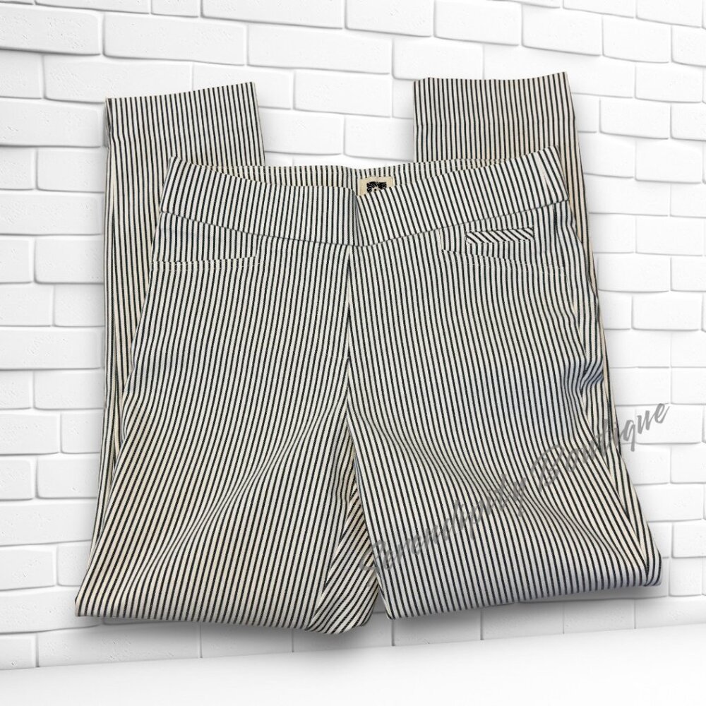 Ann Klein Sleek Classy Skinny Pin Stripe Pull On Jegging Career Dress Pants - Picture 4 of 13
